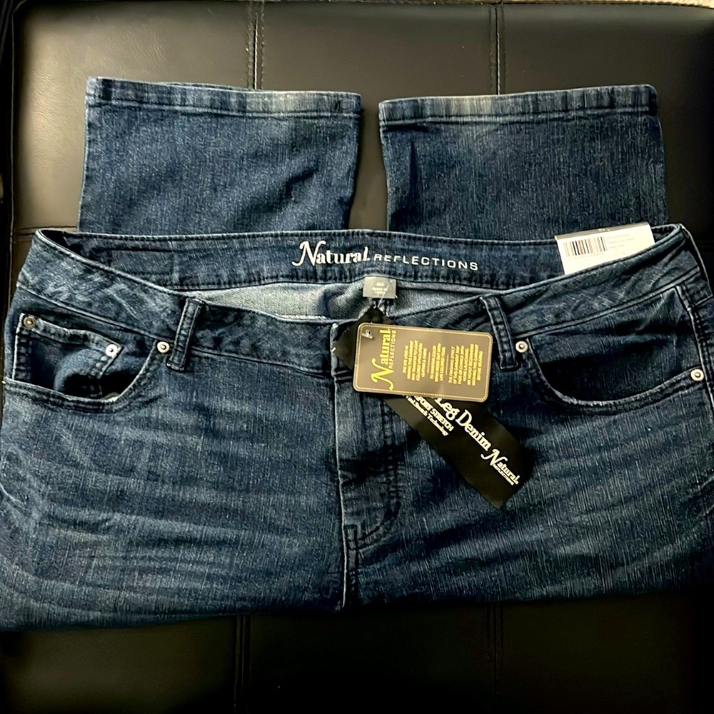 NWT ~ Natural Reflections Dark Wash Boot Cut Jeans